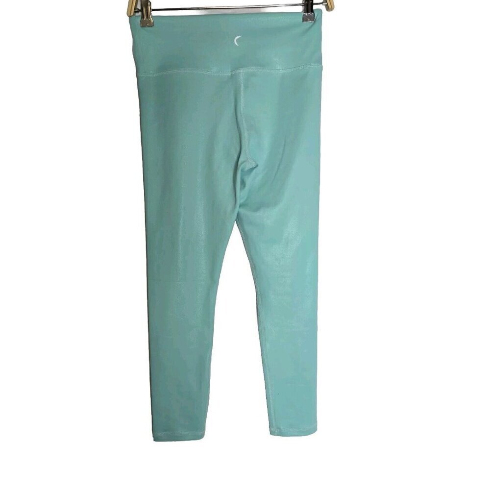Zyia Active Turquoise Metallic Light n Tight High Rise Leggings Size 6-8